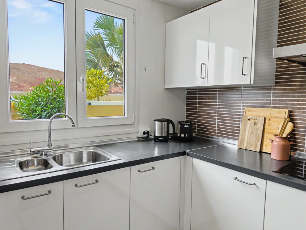 Kitchen appliances and worktop